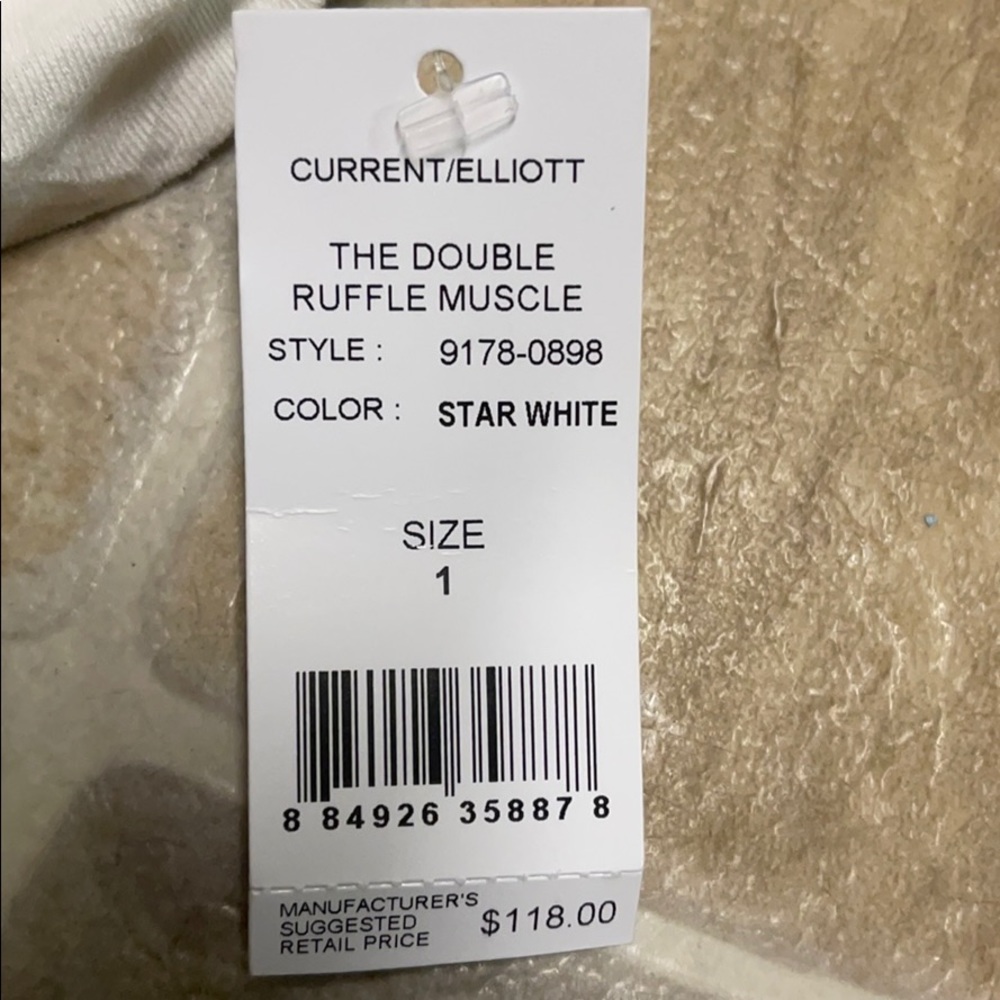 NWT Current Elliot Ruffle Tee - Picture 6 of 6